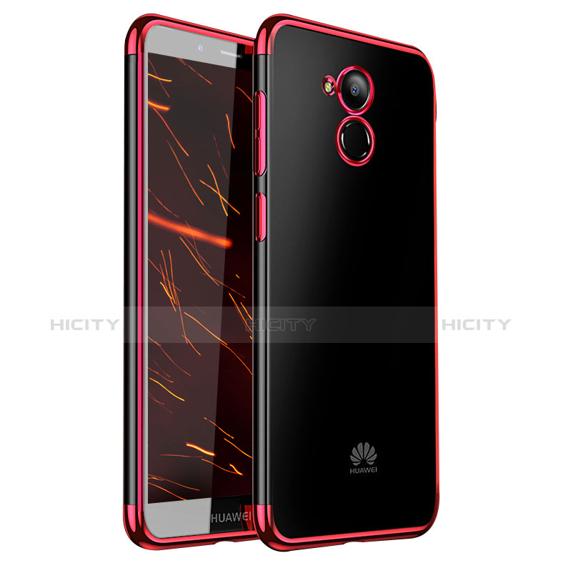 Funda Silicona Ultrafina Carcasa Transparente H01 para Huawei Honor 6C Rojo