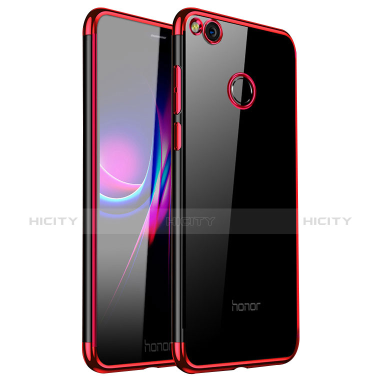 Funda Silicona Ultrafina Carcasa Transparente H01 para Huawei Honor 8 Lite Rojo