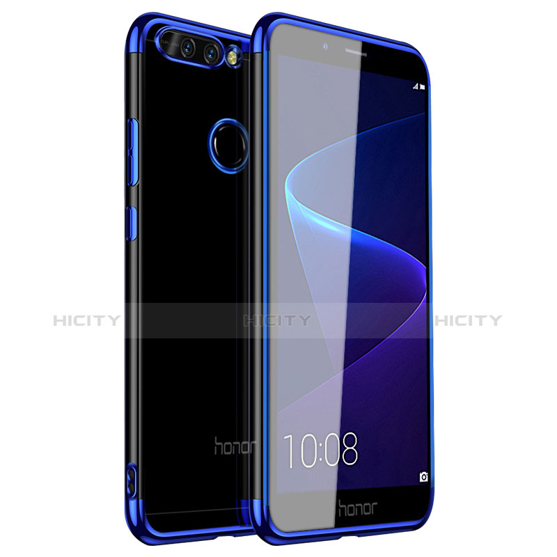 Funda Silicona Ultrafina Carcasa Transparente H01 para Huawei Honor 8 Pro Azul