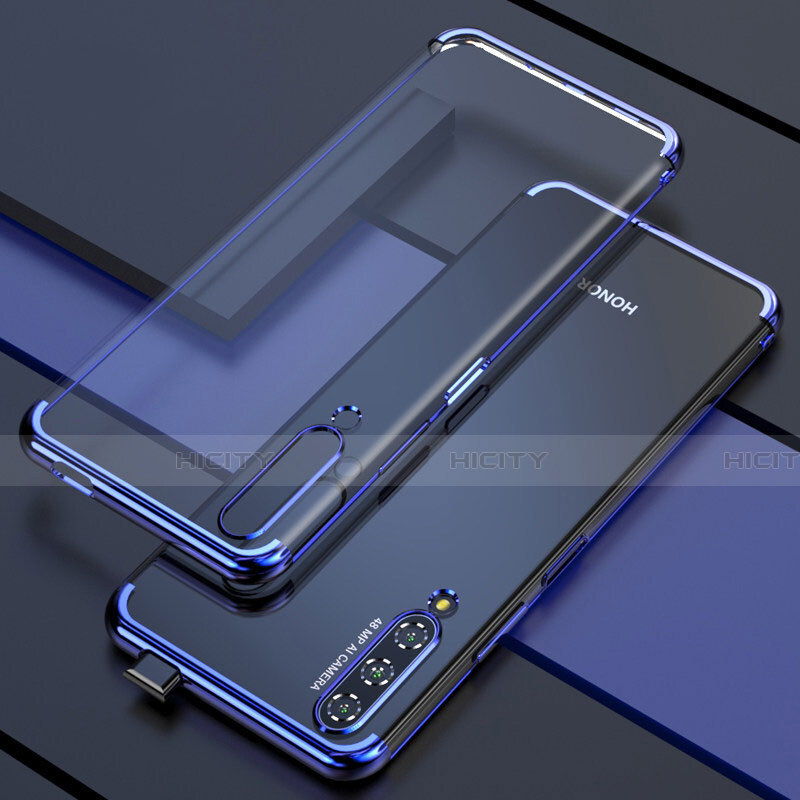Funda Silicona Ultrafina Carcasa Transparente H01 para Huawei Honor 9X Pro Azul