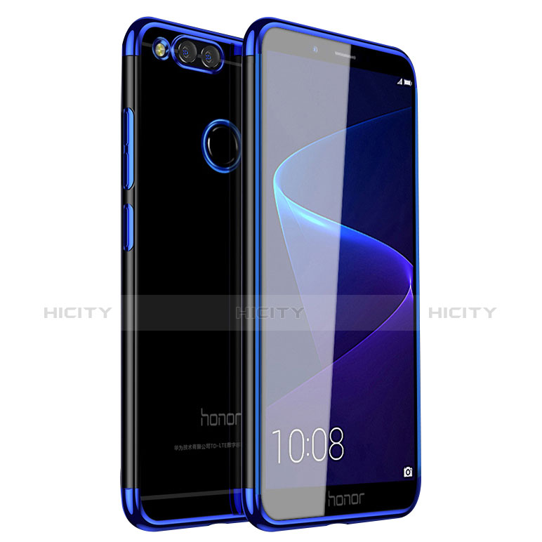 Funda Silicona Ultrafina Carcasa Transparente H01 para Huawei Honor Play 7X Azul