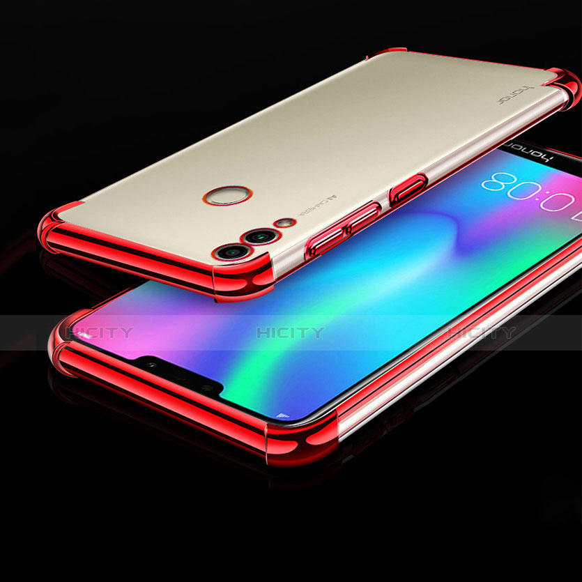 Funda Silicona Ultrafina Carcasa Transparente H01 para Huawei Honor Play 8C Rojo