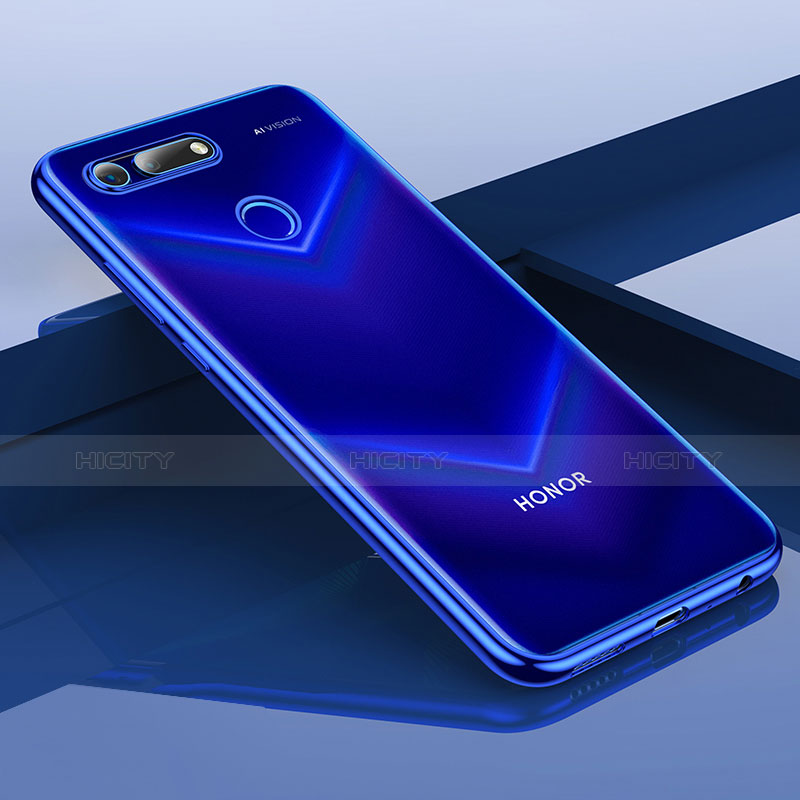 Funda Silicona Ultrafina Carcasa Transparente H01 para Huawei Honor V20 Azul