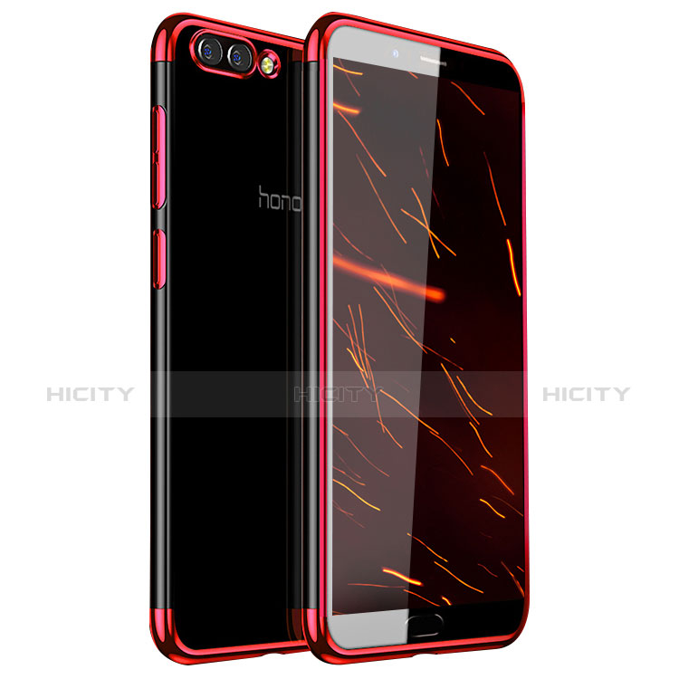 Funda Silicona Ultrafina Carcasa Transparente H01 para Huawei Honor View 10 Rojo