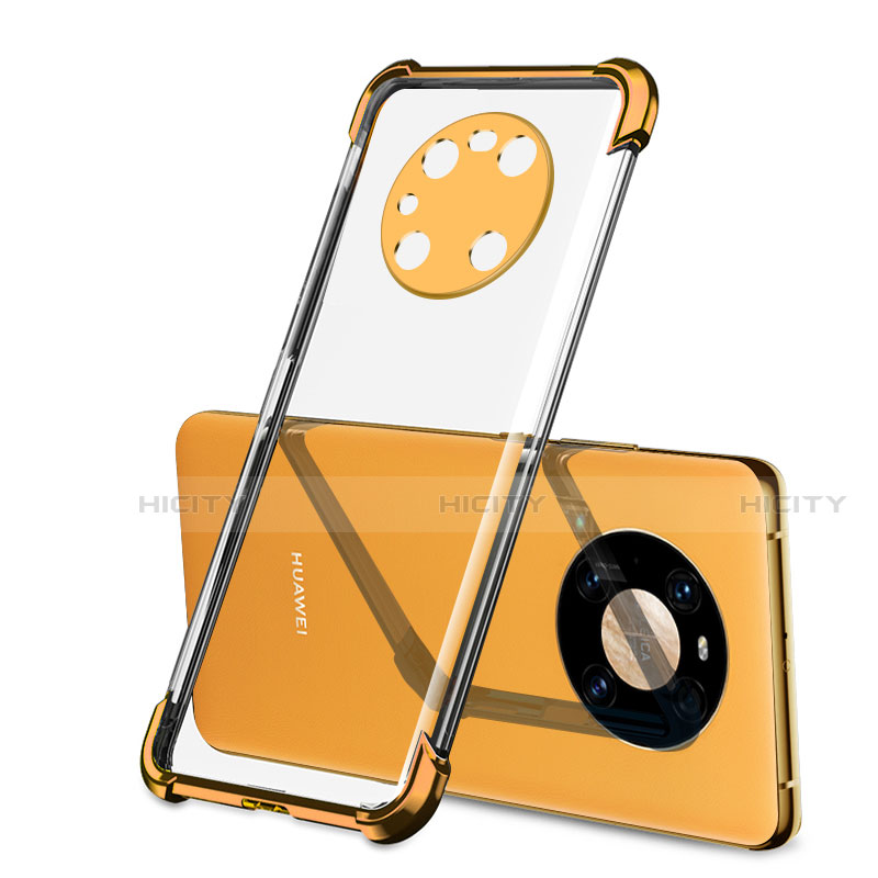 Funda Silicona Ultrafina Carcasa Transparente H01 para Huawei Mate 40 Pro Naranja