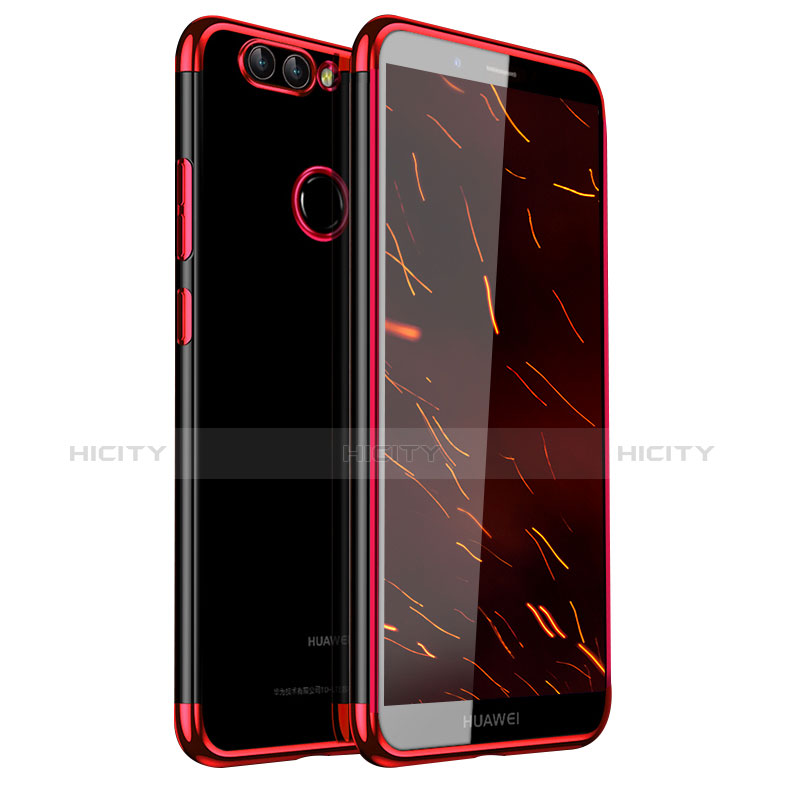 Funda Silicona Ultrafina Carcasa Transparente H01 para Huawei Nova 2 Plus Rojo