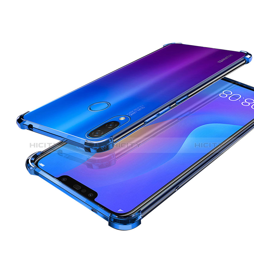 Funda Silicona Ultrafina Carcasa Transparente H01 para Huawei Nova 3i Azul