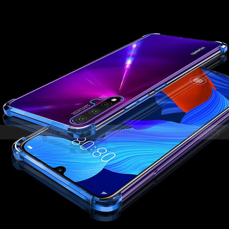 Funda Silicona Ultrafina Carcasa Transparente H01 para Huawei Nova 5 Azul