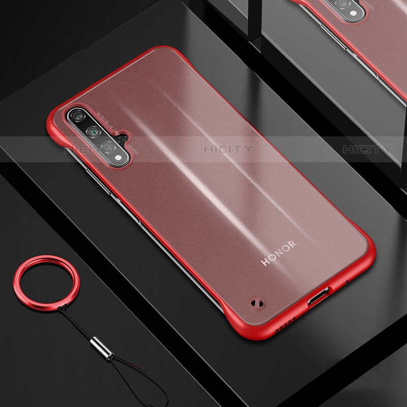 Funda Silicona Ultrafina Carcasa Transparente H01 para Huawei Nova 5T Rojo