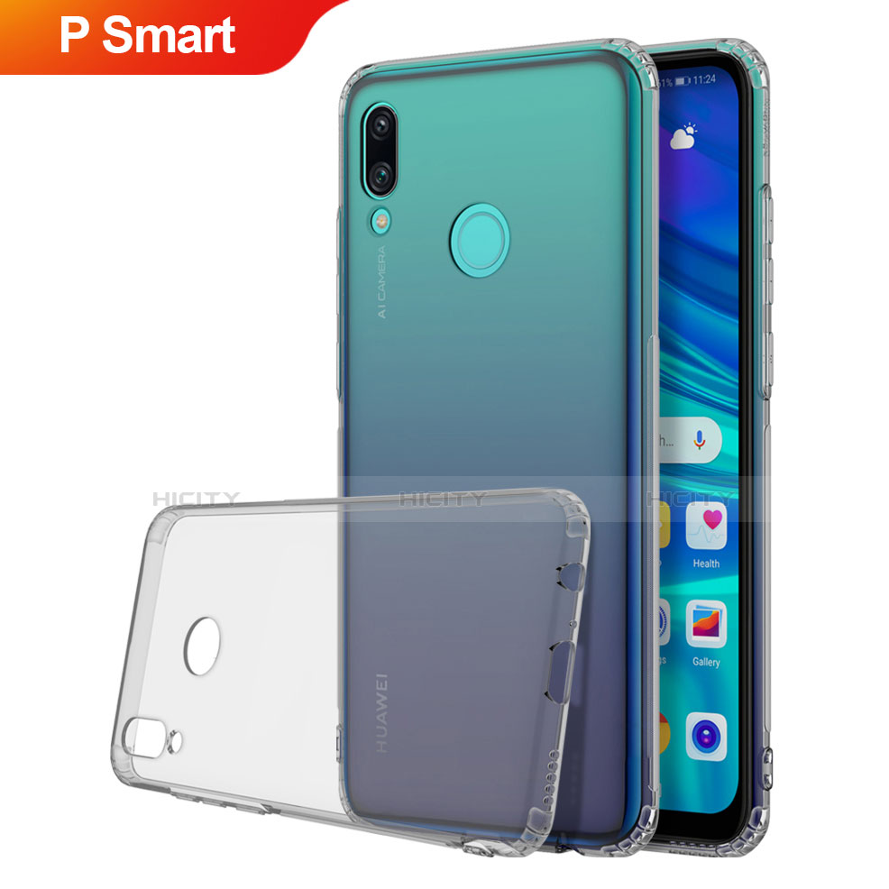 Funda Silicona Ultrafina Carcasa Transparente H01 para Huawei P Smart (2019) Gris