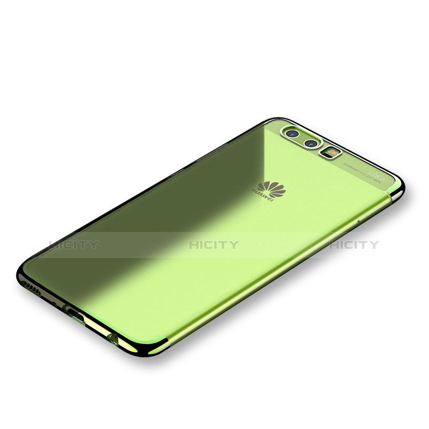 Funda Silicona Ultrafina Carcasa Transparente H01 para Huawei P10 Verde