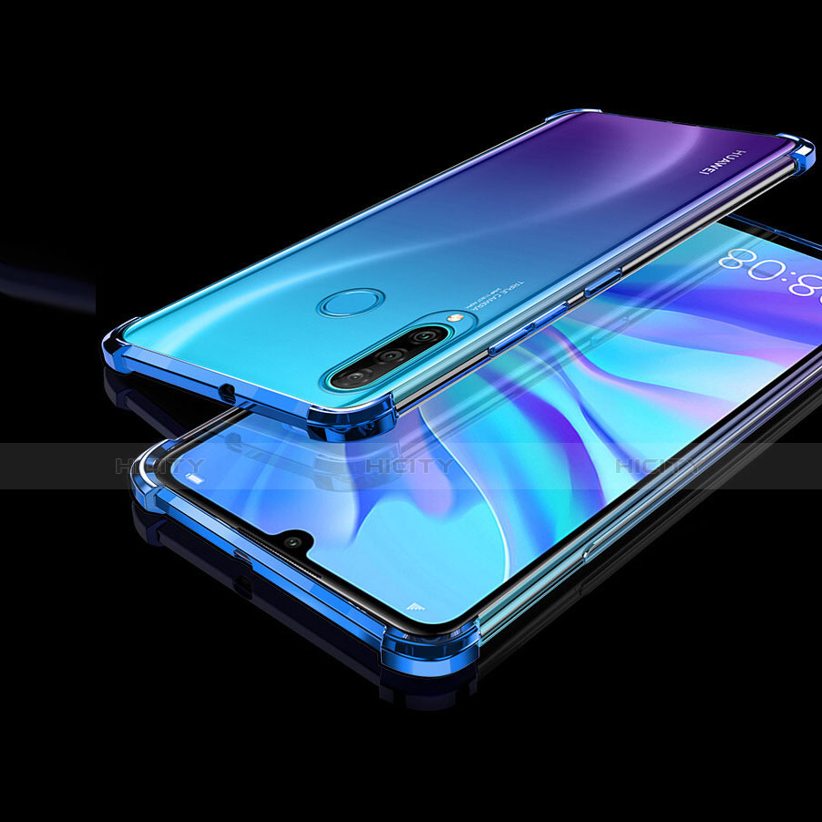 Funda Silicona Ultrafina Carcasa Transparente H01 para Huawei P30 Lite Azul