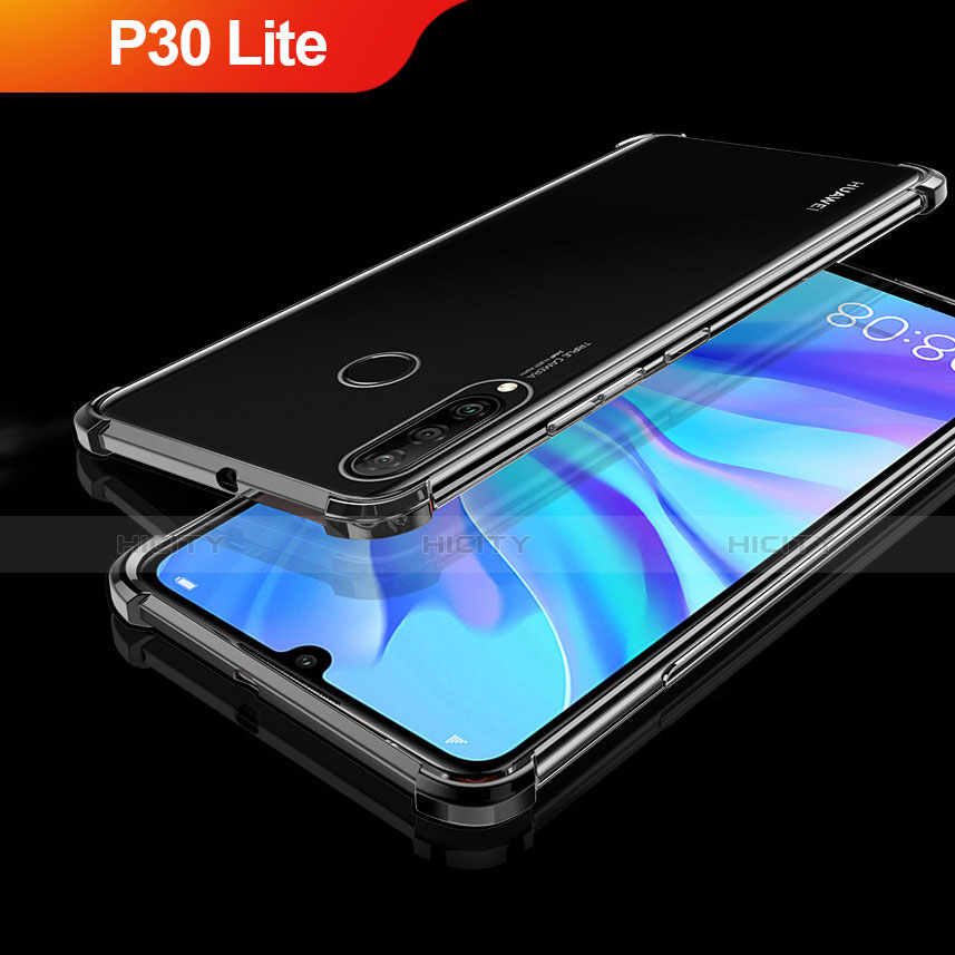 Funda Silicona Ultrafina Carcasa Transparente H01 para Huawei P30 Lite New Edition Negro