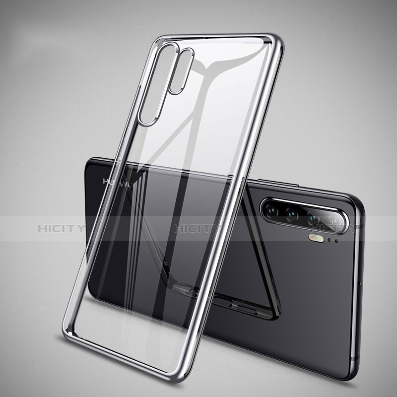 Funda Silicona Ultrafina Carcasa Transparente H01 para Huawei P30 Pro Plata