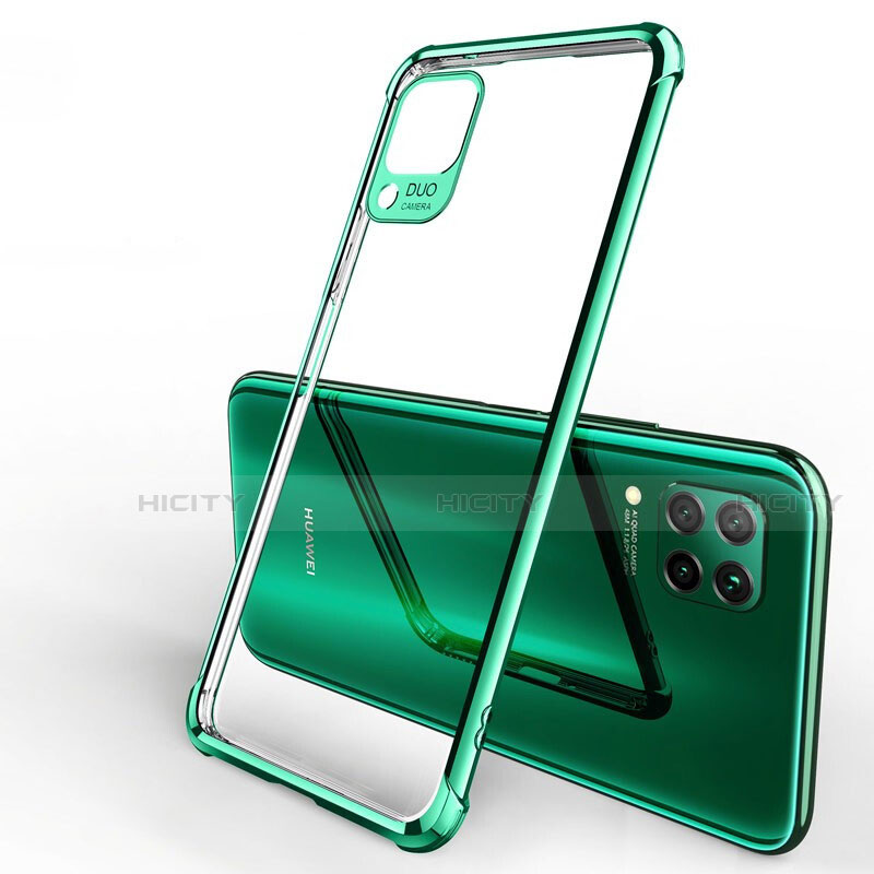 Funda Silicona Ultrafina Carcasa Transparente H01 para Huawei P40 Lite Verde
