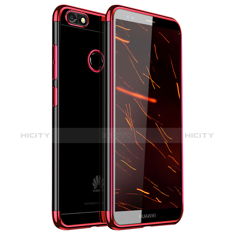 Funda Silicona Ultrafina Carcasa Transparente H01 para Huawei P9 Lite Mini Rojo