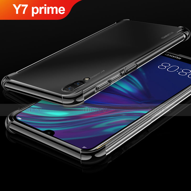 Funda Silicona Ultrafina Carcasa Transparente H01 para Huawei Y7 Prime (2019) Negro