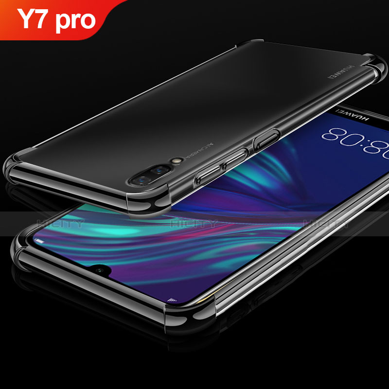 Funda Silicona Ultrafina Carcasa Transparente H01 para Huawei Y7 Pro (2019) Negro