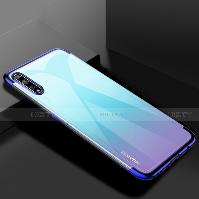 Funda Silicona Ultrafina Carcasa Transparente H01 para Huawei Y8p Azul