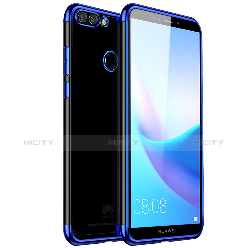 Funda Silicona Ultrafina Carcasa Transparente H01 para Huawei Y9 (2018) Azul