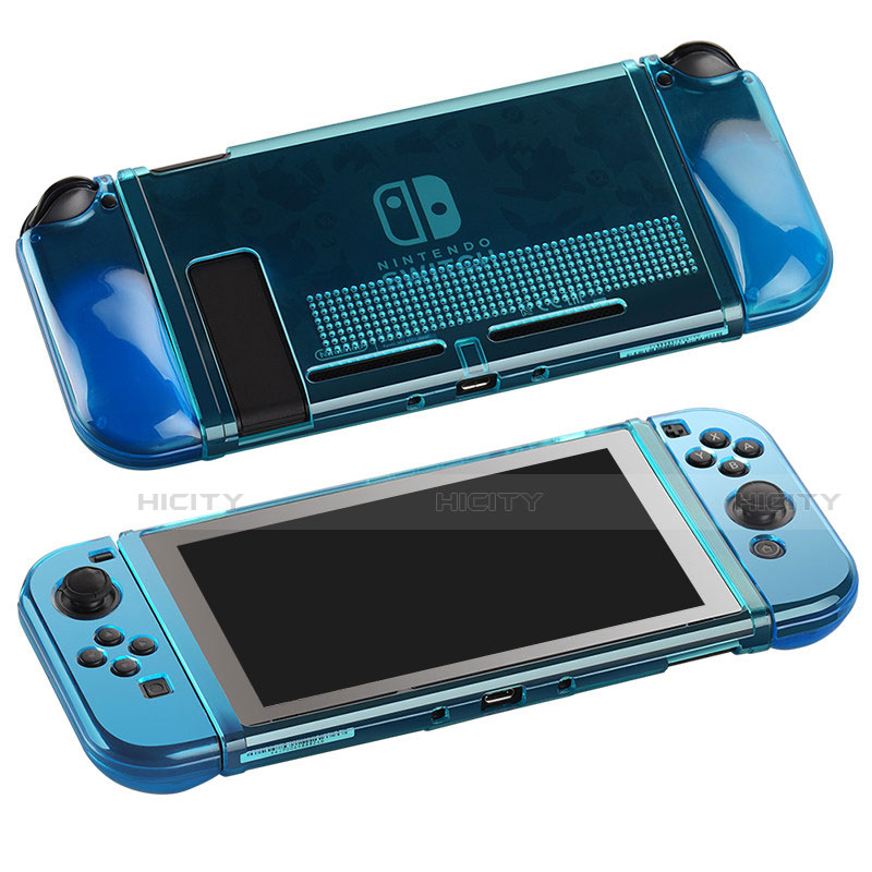 Funda Silicona Ultrafina Carcasa Transparente H01 para Nintendo Switch Azul