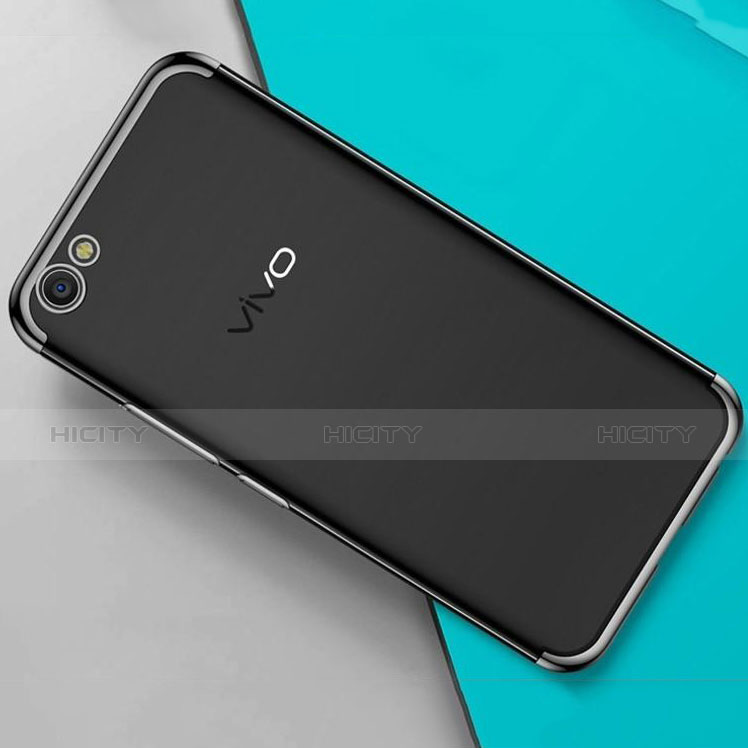 Funda Silicona Ultrafina Carcasa Transparente H01 para Oppo A71 Negro