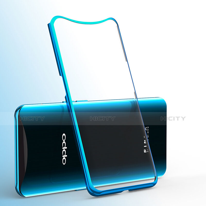 Funda Silicona Ultrafina Carcasa Transparente H01 para Oppo Find X Super Flash Edition Azul