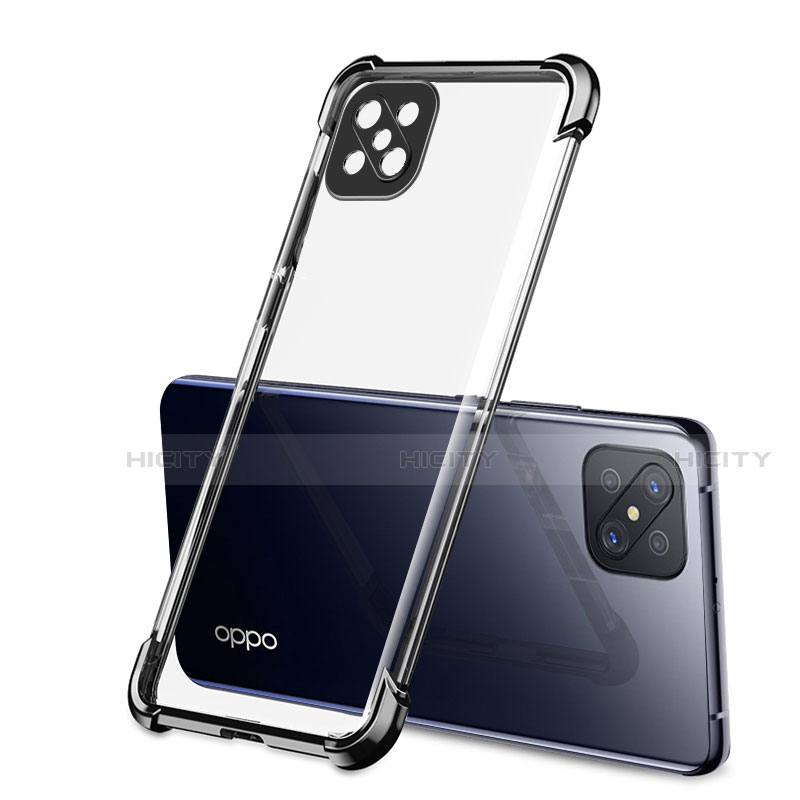 Funda Silicona Ultrafina Carcasa Transparente H01 para Oppo Reno4 Z 5G Negro