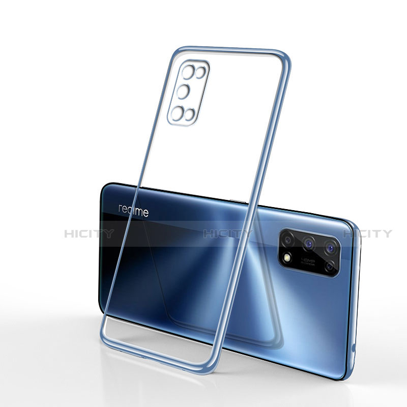 Funda Silicona Ultrafina Carcasa Transparente H01 para Realme V5 5G Azul