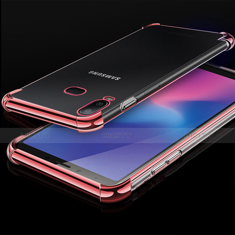 Funda Silicona Ultrafina Carcasa Transparente H01 para Samsung Galaxy A6s Oro Rosa
