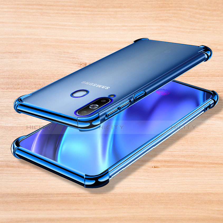 Funda Silicona Ultrafina Carcasa Transparente H01 para Samsung Galaxy A8s SM-G8870 Azul