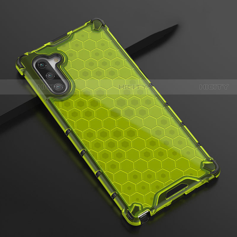 Funda Silicona Ultrafina Carcasa Transparente H01 para Samsung Galaxy Note 10 5G Verde