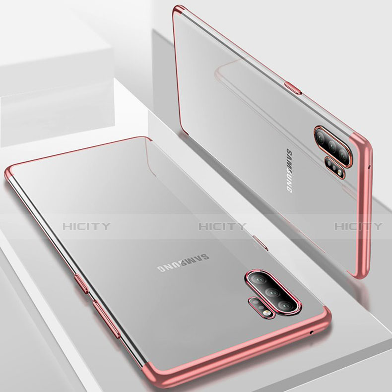 Funda Silicona Ultrafina Carcasa Transparente H01 para Samsung Galaxy Note 10 Plus 5G Oro Rosa