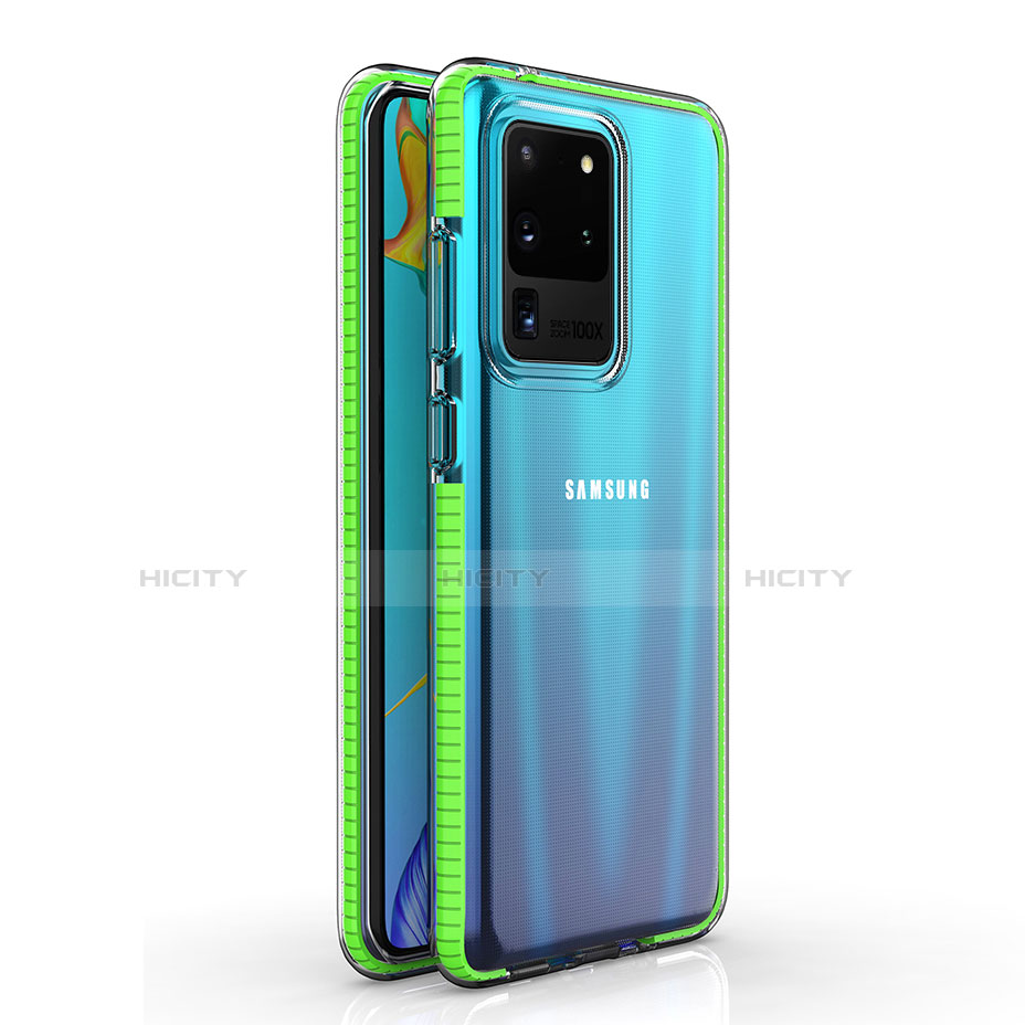 Funda Silicona Ultrafina Carcasa Transparente H01 para Samsung Galaxy S20 Ultra 5G Verde