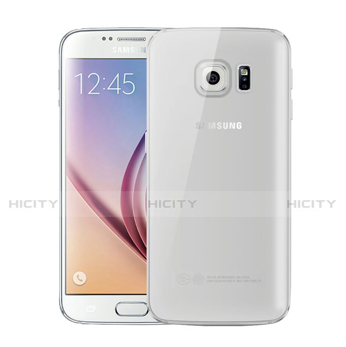 Funda Silicona Ultrafina Carcasa Transparente H01 para Samsung Galaxy S6 SM-G920 Gris