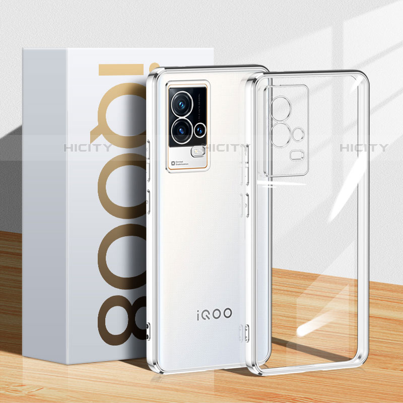 Funda Silicona Ultrafina Carcasa Transparente H01 para Vivo iQOO 8 Pro 5G Claro