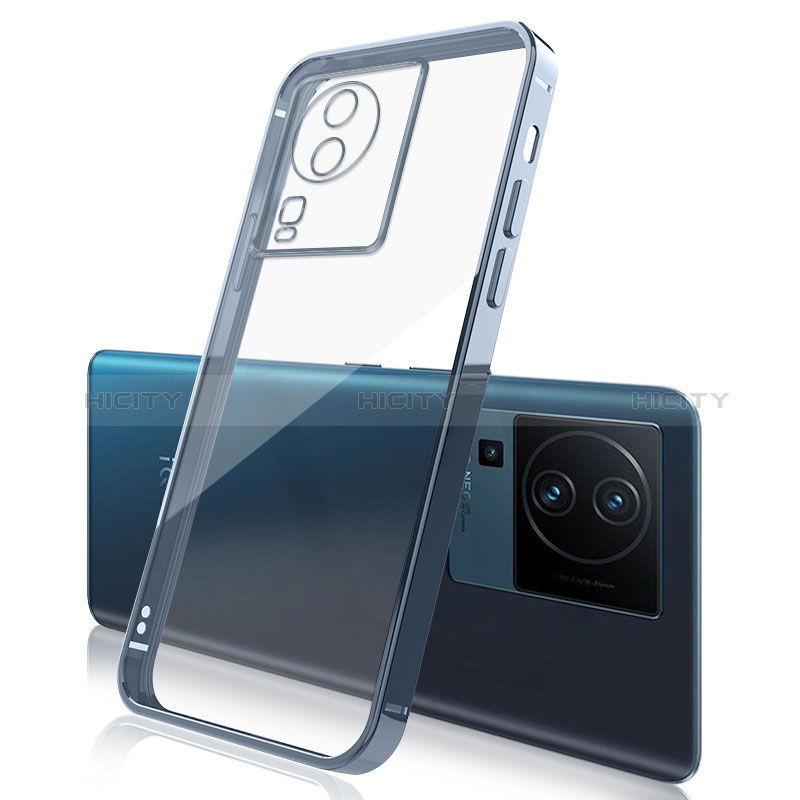Funda Silicona Ultrafina Carcasa Transparente H01 para Vivo iQOO Neo7 5G Azul