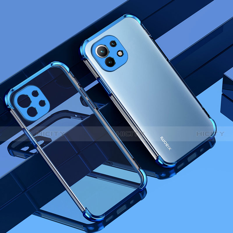 Funda Silicona Ultrafina Carcasa Transparente H01 para Xiaomi Mi 11 5G Azul