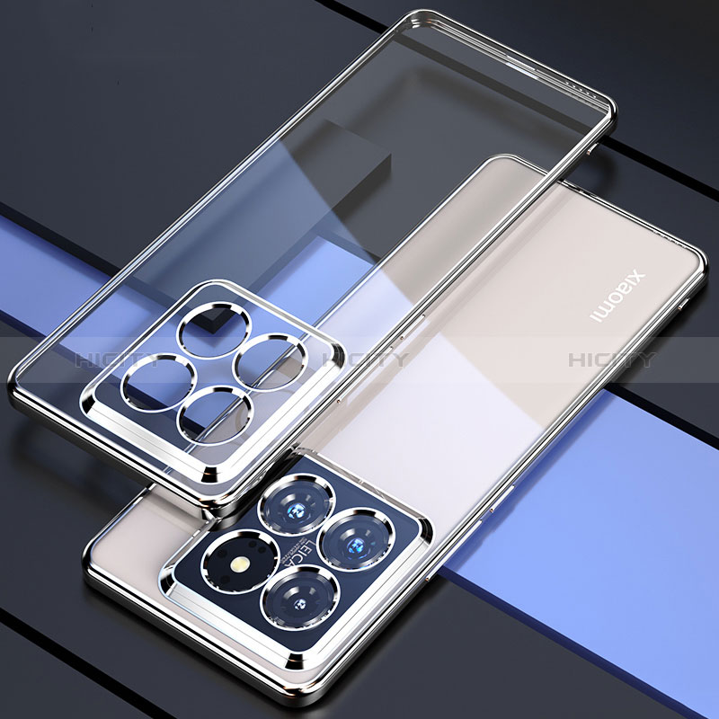 Funda Silicona Ultrafina Carcasa Transparente H01 para Xiaomi Mi 14 5G Plata
