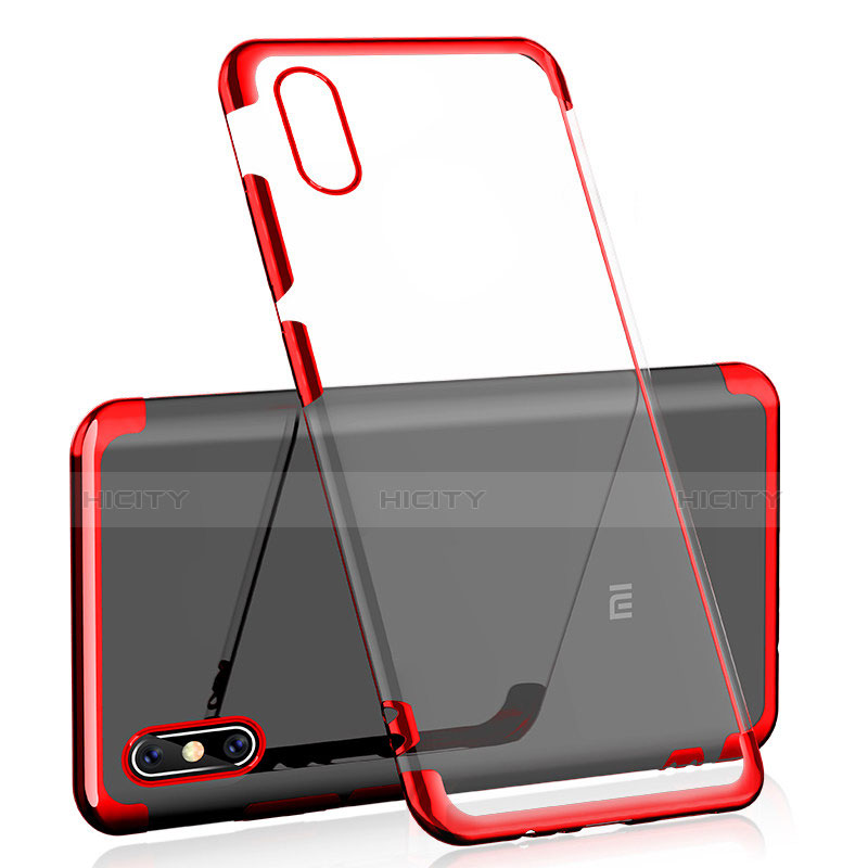 Funda Silicona Ultrafina Carcasa Transparente H01 para Xiaomi Mi 8 Pro Global Version Rojo