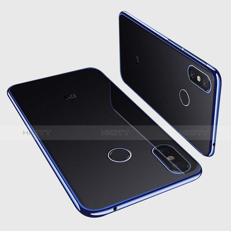 Funda Silicona Ultrafina Carcasa Transparente H01 para Xiaomi Mi Max 3 Azul