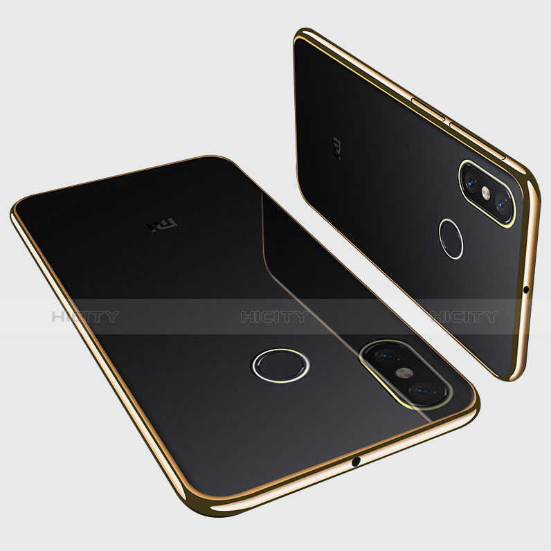 Funda Silicona Ultrafina Carcasa Transparente H01 para Xiaomi Mi Max 3 Oro