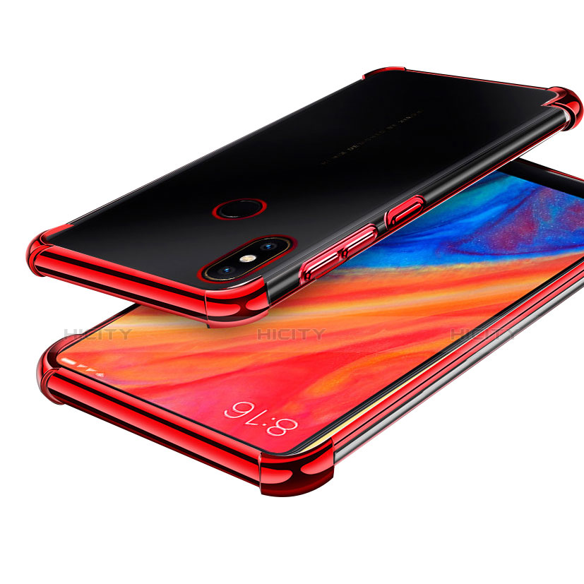 Funda Silicona Ultrafina Carcasa Transparente H01 para Xiaomi Mi Mix 2S Rojo