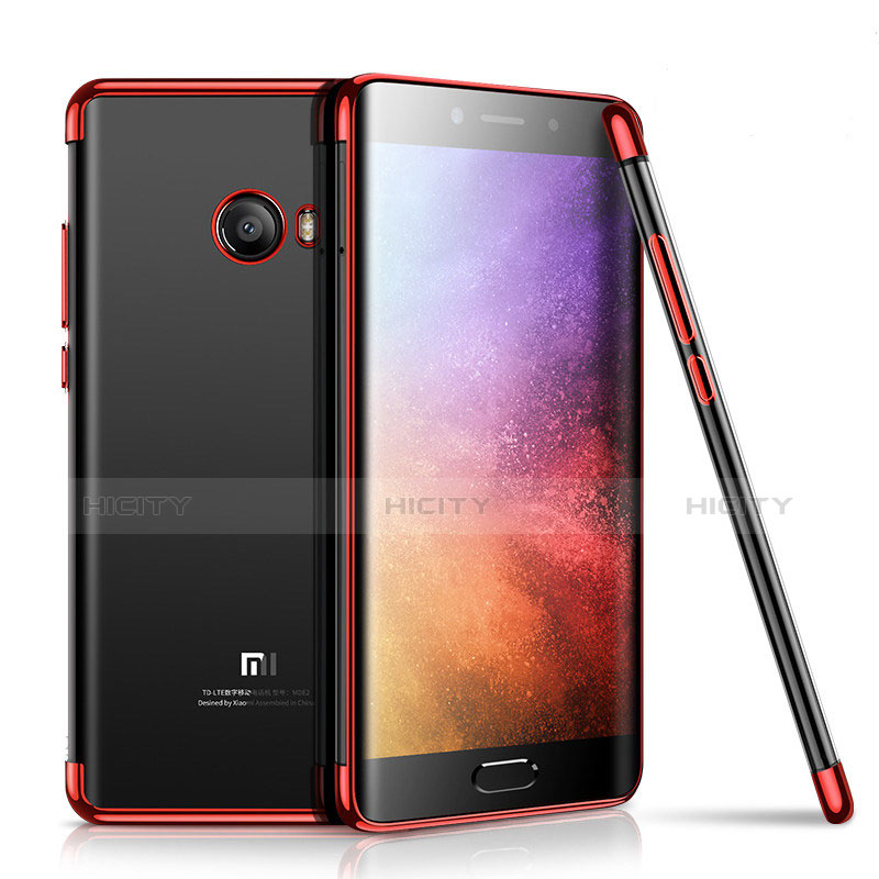 Funda Silicona Ultrafina Carcasa Transparente H01 para Xiaomi Mi Note 2 Rojo