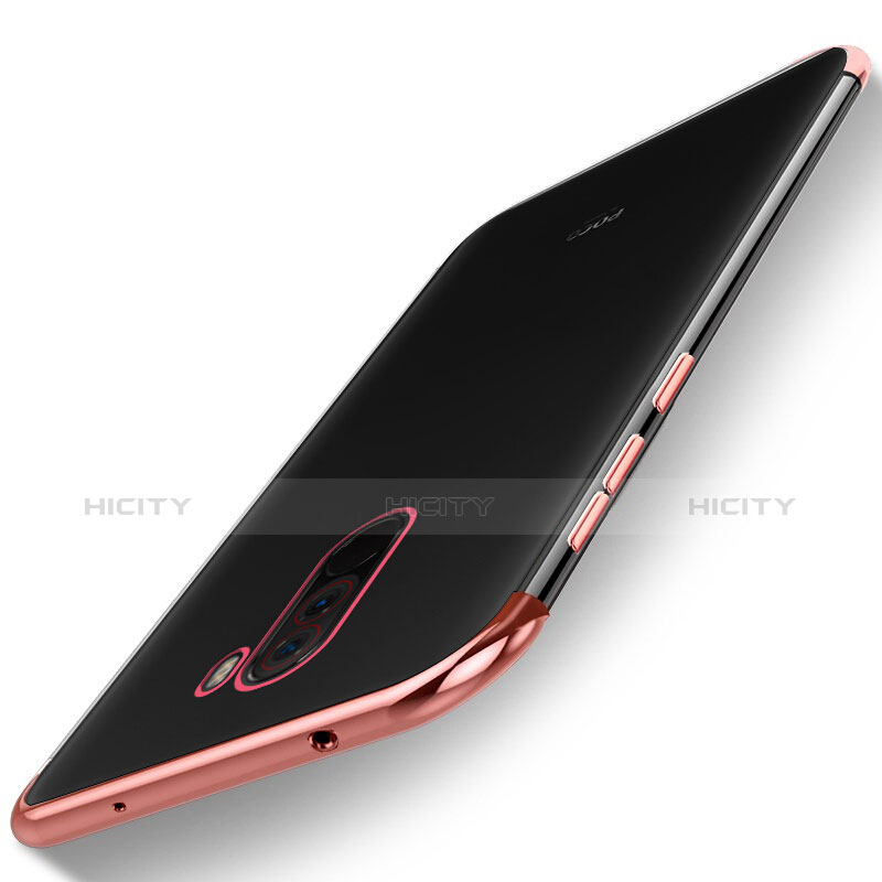 Funda Silicona Ultrafina Carcasa Transparente H01 para Xiaomi Pocophone F1 Oro Rosa