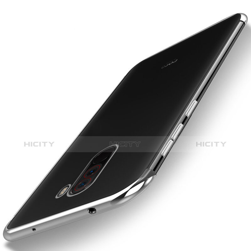 Funda Silicona Ultrafina Carcasa Transparente H01 para Xiaomi Pocophone F1 Plata