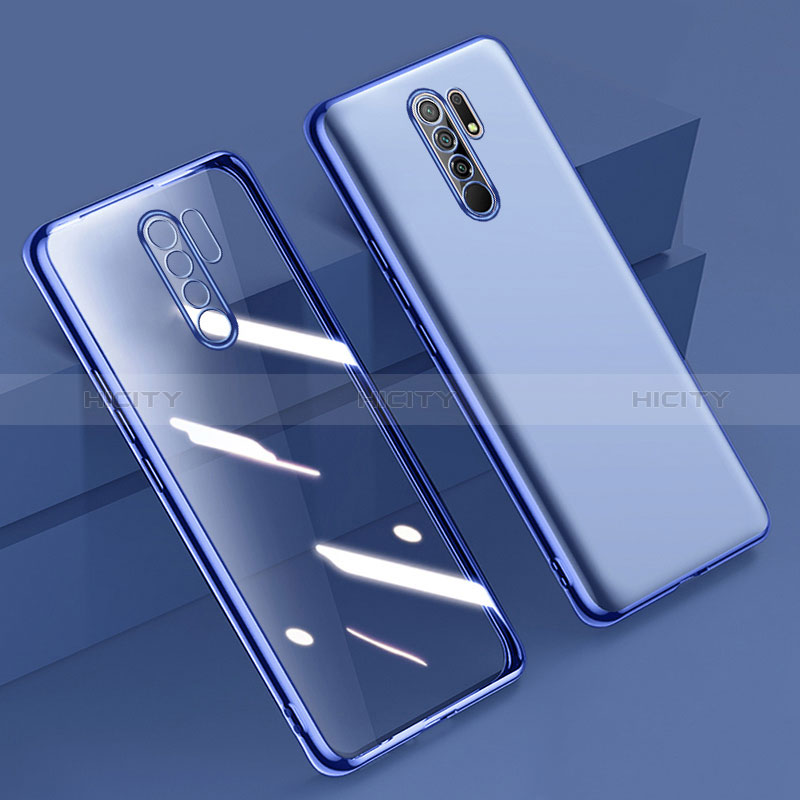 Funda Silicona Ultrafina Carcasa Transparente H01 para Xiaomi Redmi 9 Prime India Azul