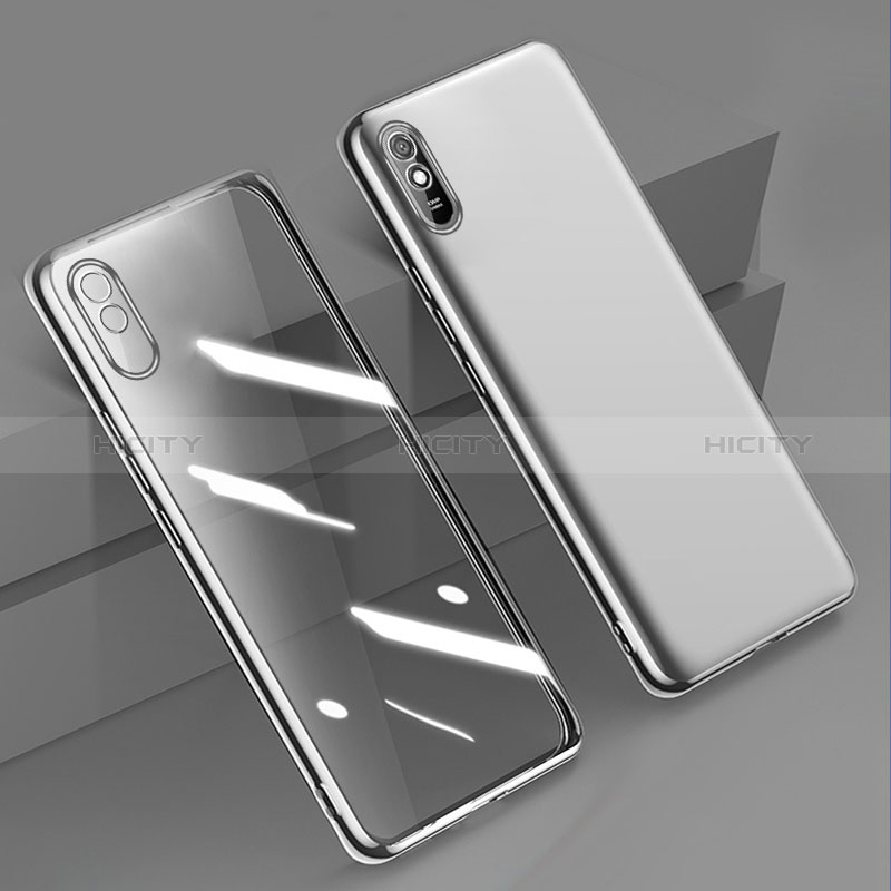 Funda Silicona Ultrafina Carcasa Transparente H01 para Xiaomi Redmi 9AT Plata