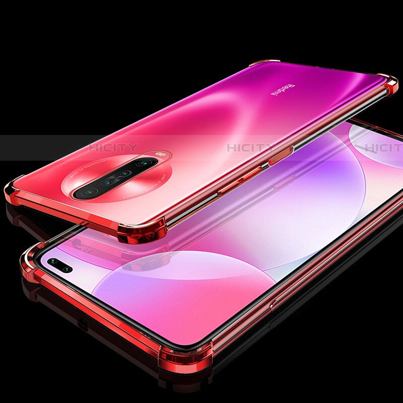Funda Silicona Ultrafina Carcasa Transparente H01 para Xiaomi Redmi K30i 5G Rojo