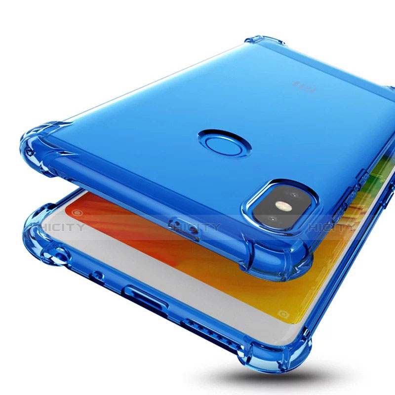 Funda Silicona Ultrafina Carcasa Transparente H01 para Xiaomi Redmi Note 5 AI Dual Camera Azul